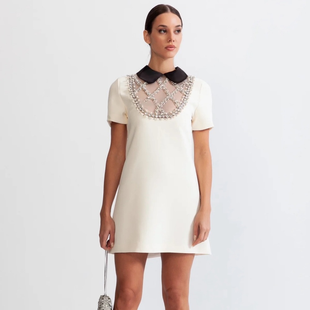 Embellished mini dress
